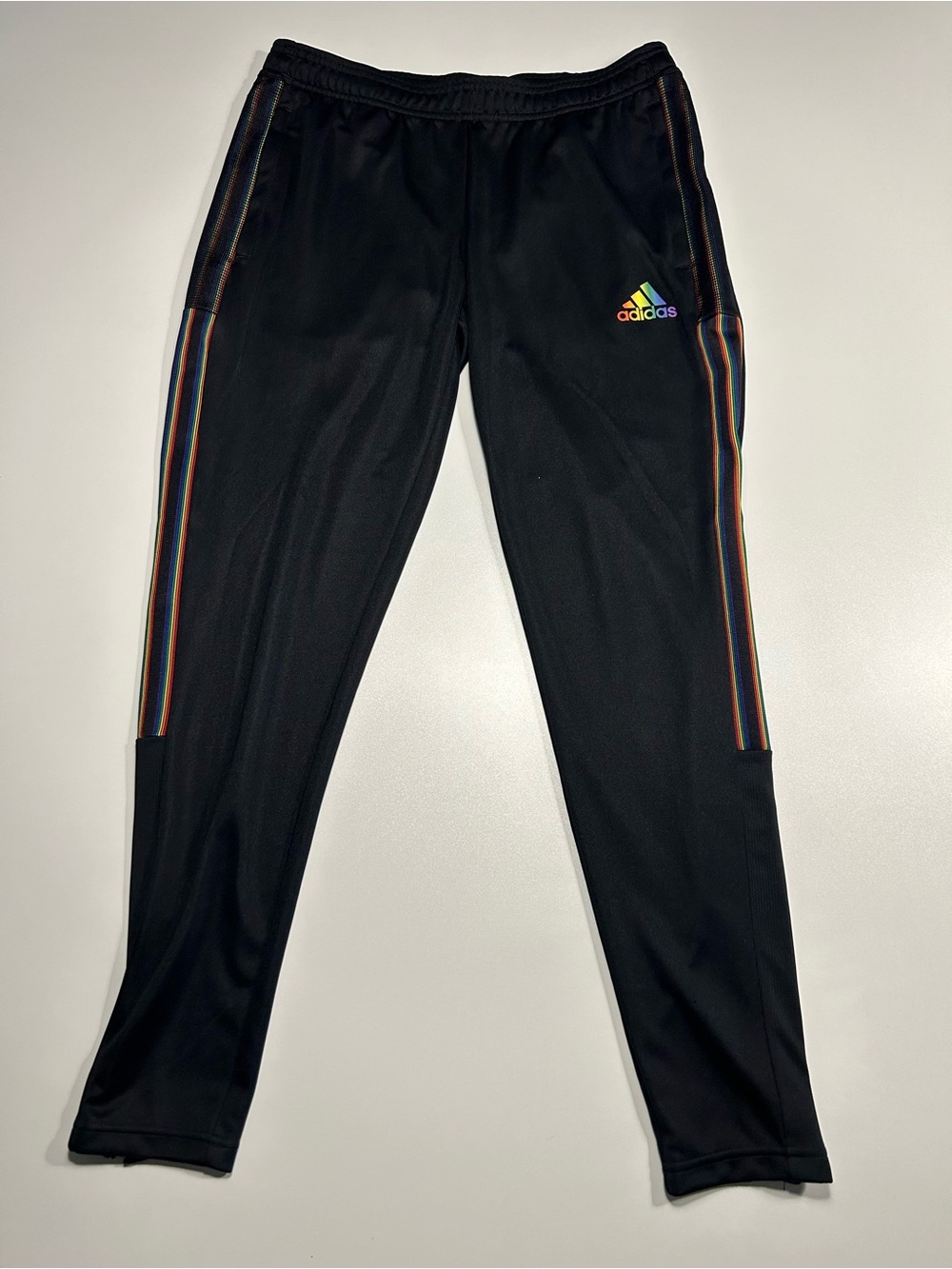 adidas Tiro Pride Love Unites Black Rainbow Stripe Track Pants